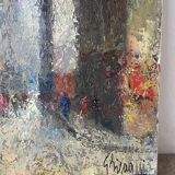 Street scene, oil on canvas, signed 1958