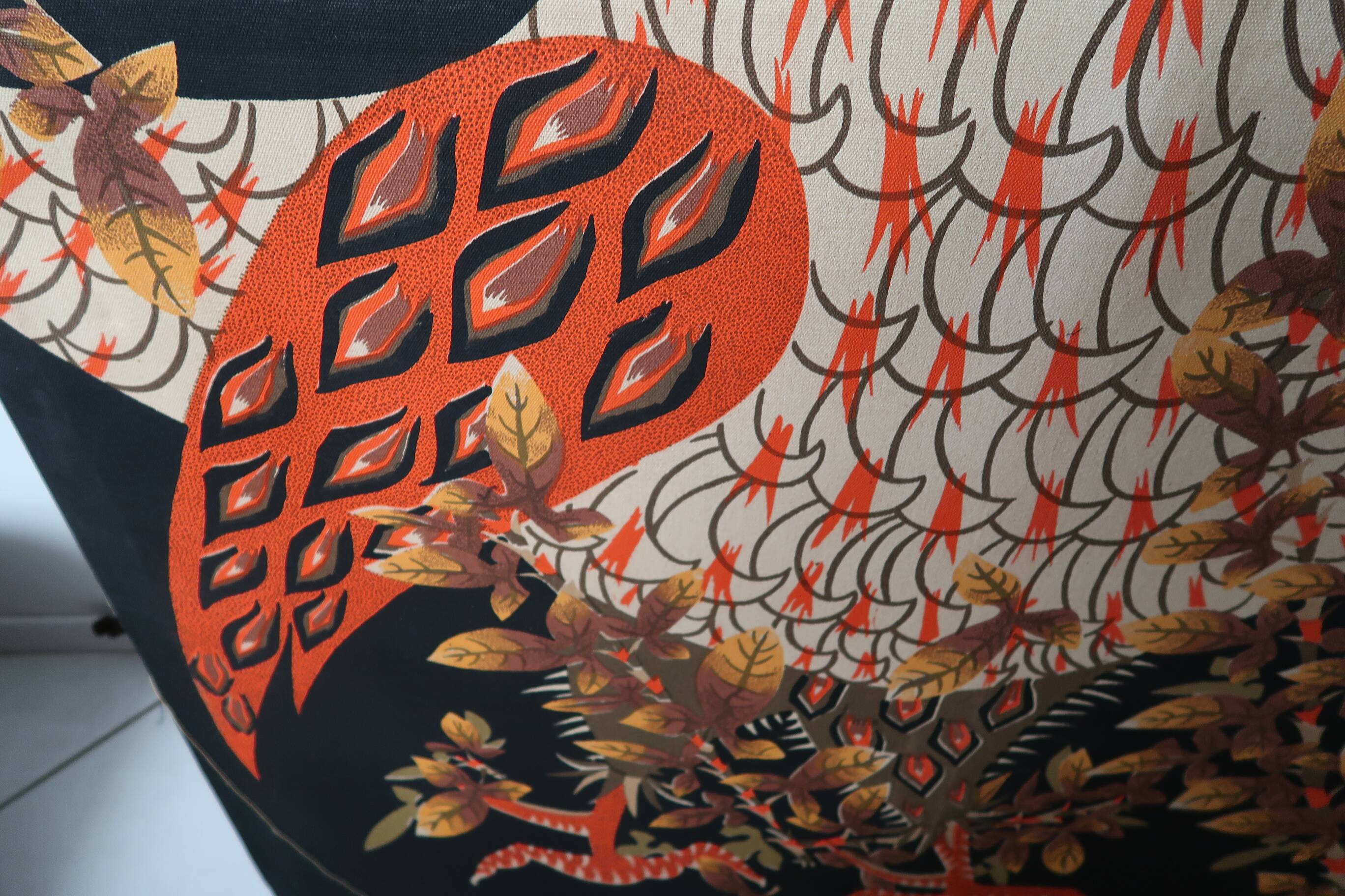 Decorative wall panel printed on canvas by Jean Lurçat "The noisy rooster"