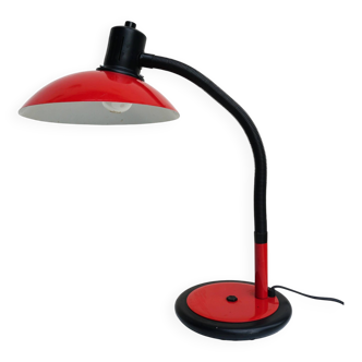Lampe de bureau Aluminor rouge vintage années 70/80