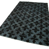 Hand-Knotted Bohemian Turkish 1980s 156 cm x 256 cm Black Carpet
