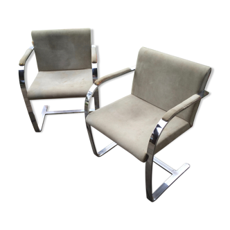 Pair of Brno armchairs of Ludwig Mies van der Rohe