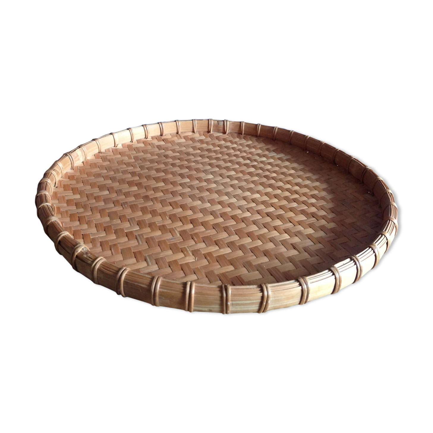 Braided bamboo platter