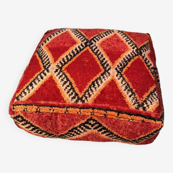 pouf marocain vintage, pouf marocain Beni ourain, pouf berbère,