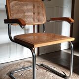 Chrome and cannage armchair Breuer