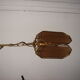 Suspension from 1970 smoked glass & brass