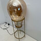 Hot air balloon lamp glass / gold metal