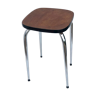 Vintage wood and chrome stool