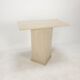 Table d’appoint en travertin italien, années 1980