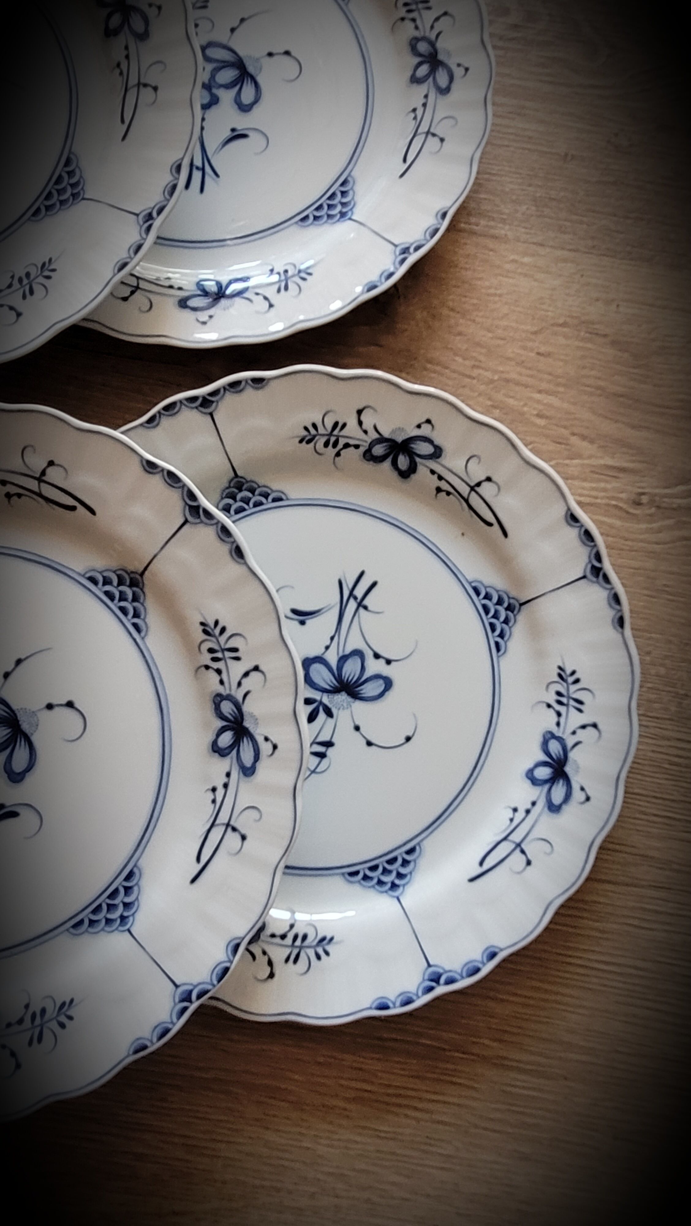 Set 6 flat plates Echt Kobalt