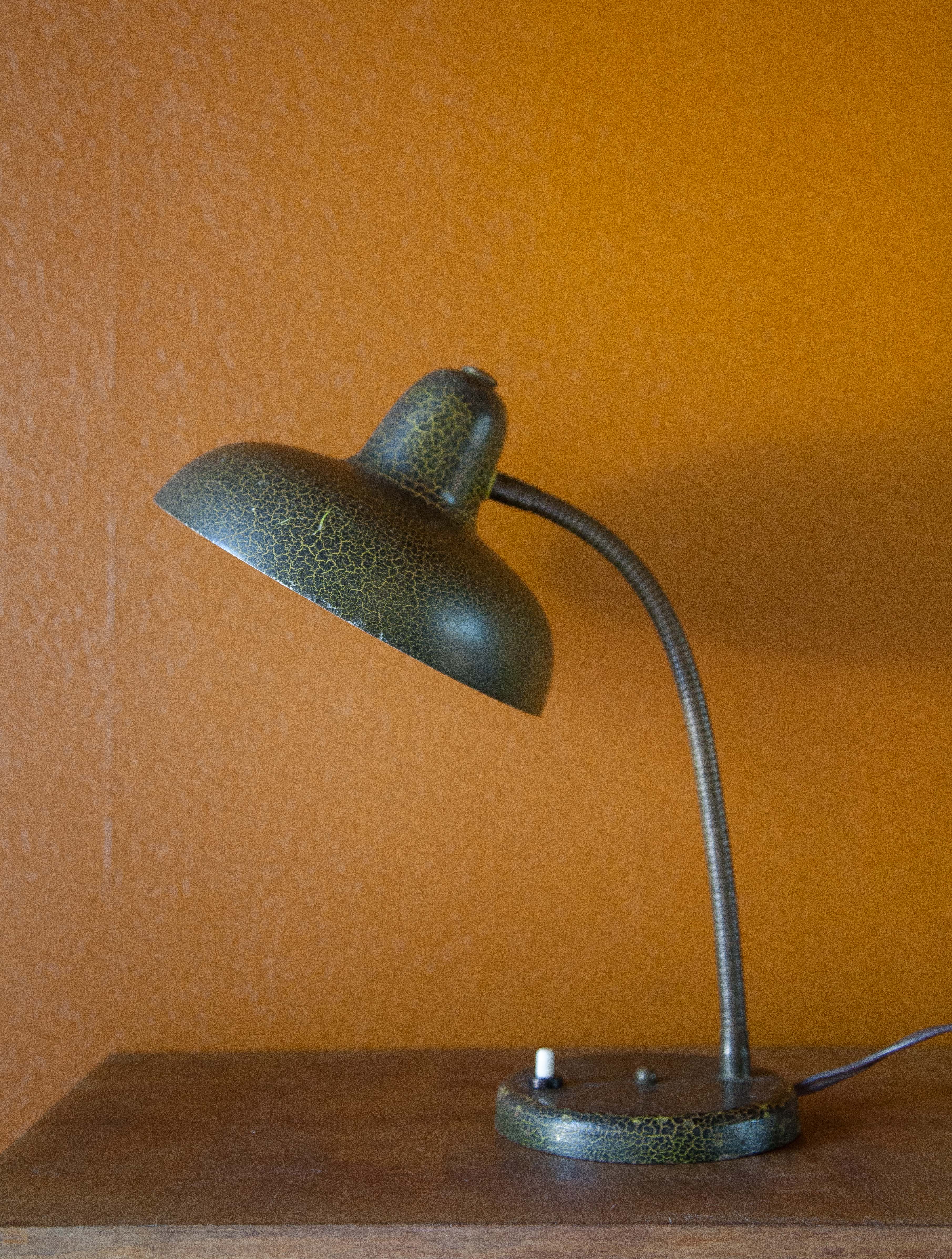 Vintage lamp, table lamp, desk lamp, bedside lamp, articulated lamp, metal cracked effect
