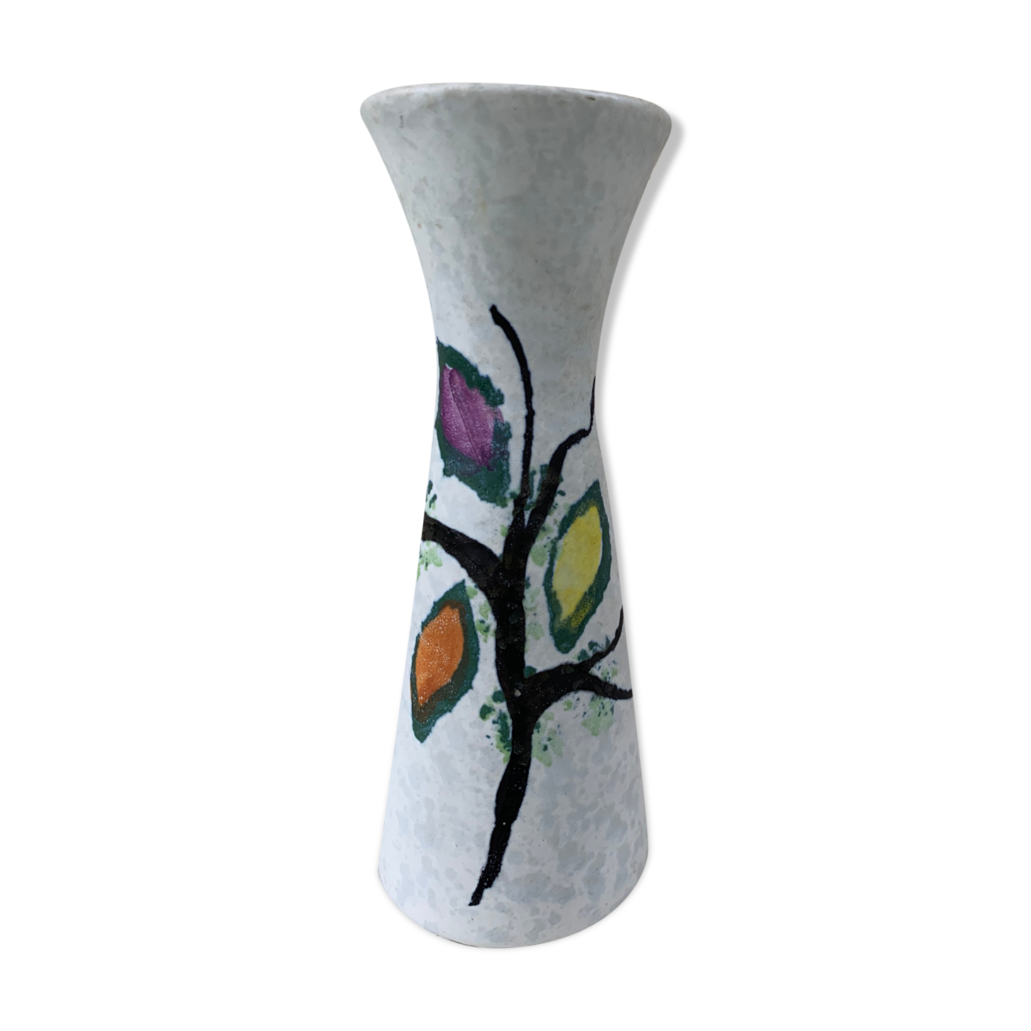 Enamelled ceramic vase made in germany design and vintage