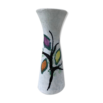 Enamelled ceramic vase made in germany design and vintage