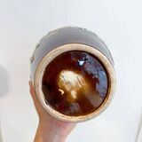 Handmade ceramic vase in "volcanic" style