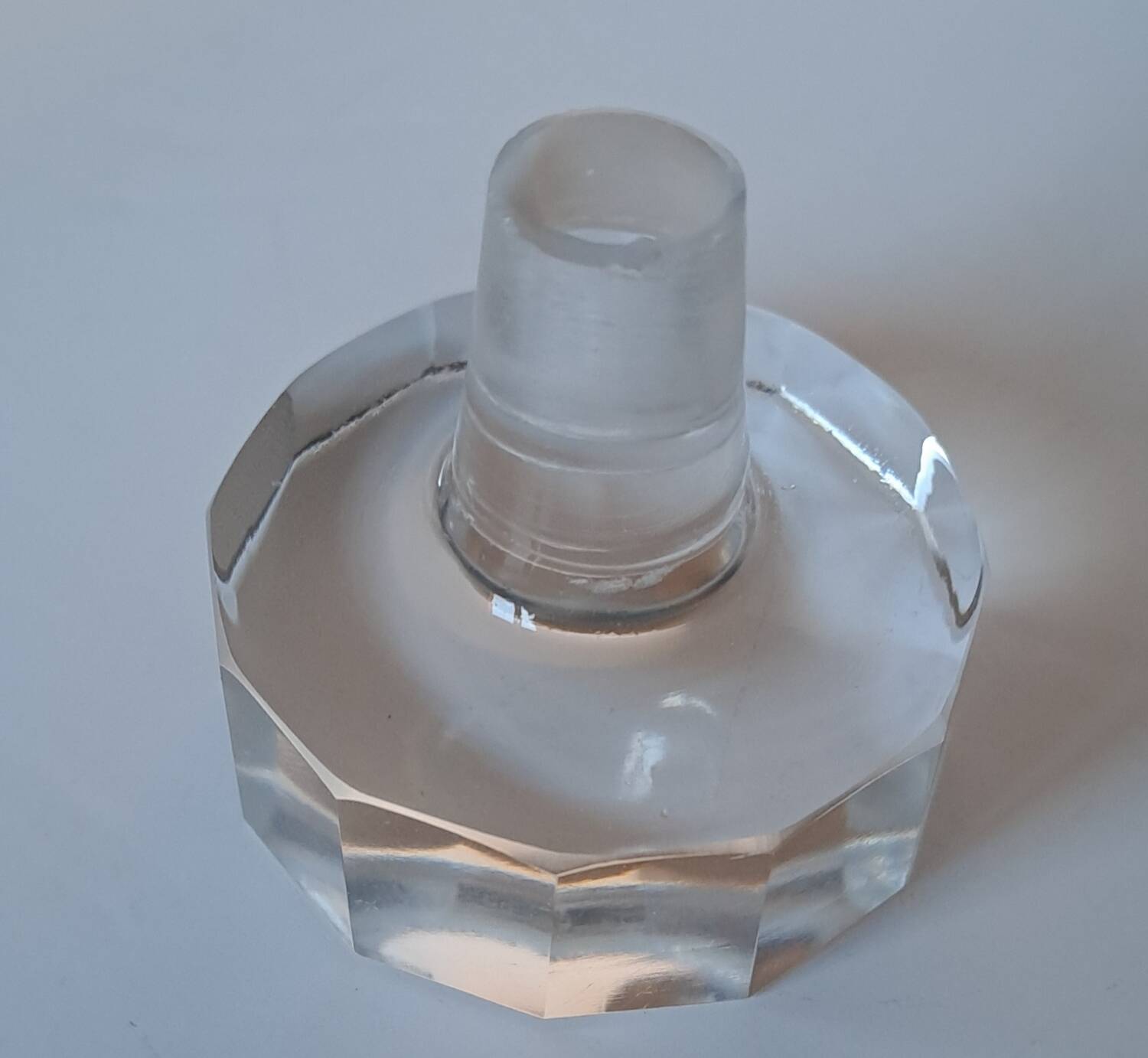 Cut crystal carafe Czechoslovakia