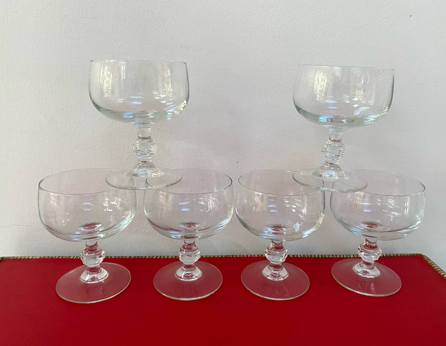 Set of 6 champagne or ice cream bowls
