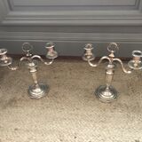 Silver candle holders