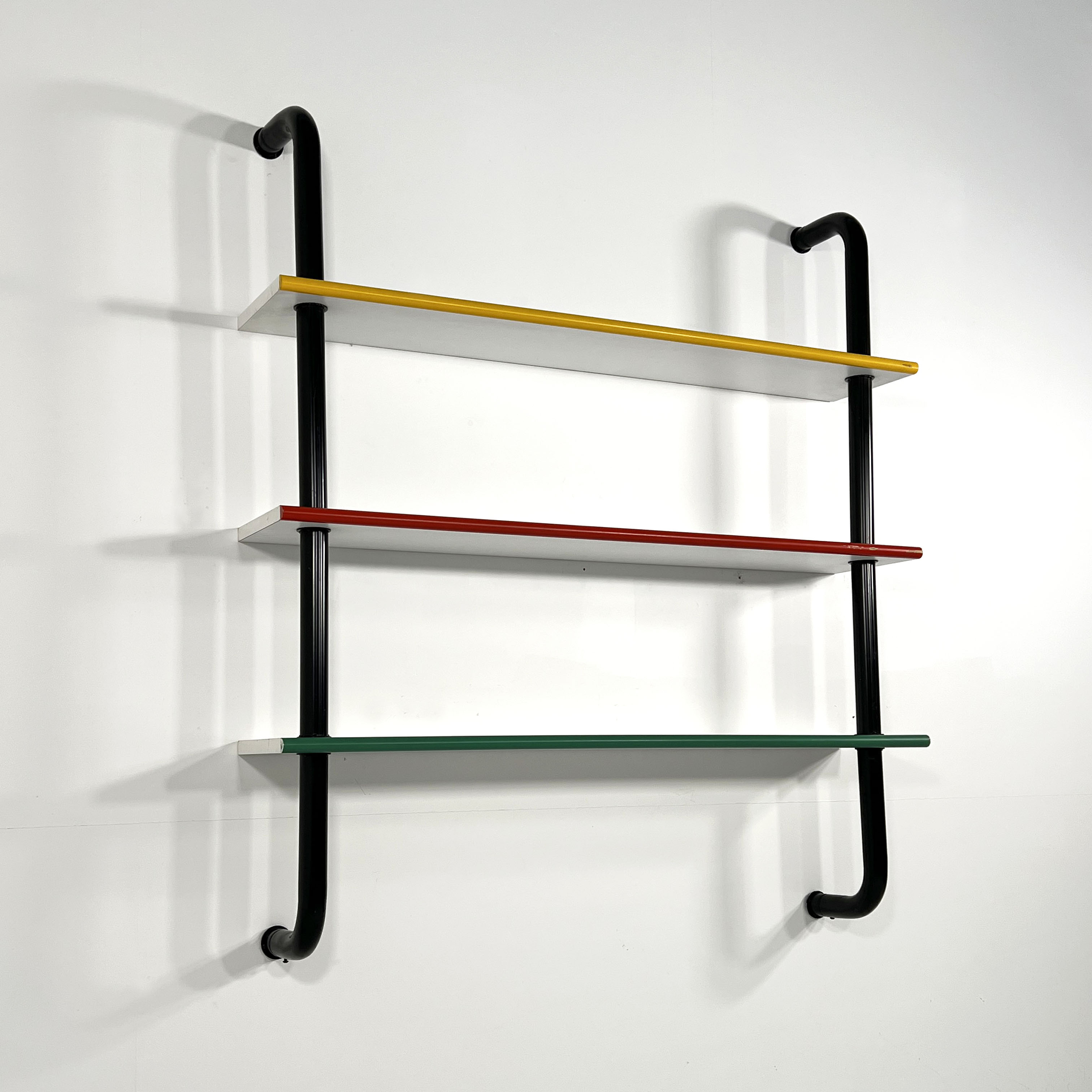 Multicolored tubular wall shelf, 1980
