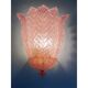 Paire d'appliques en verre de Murano rose