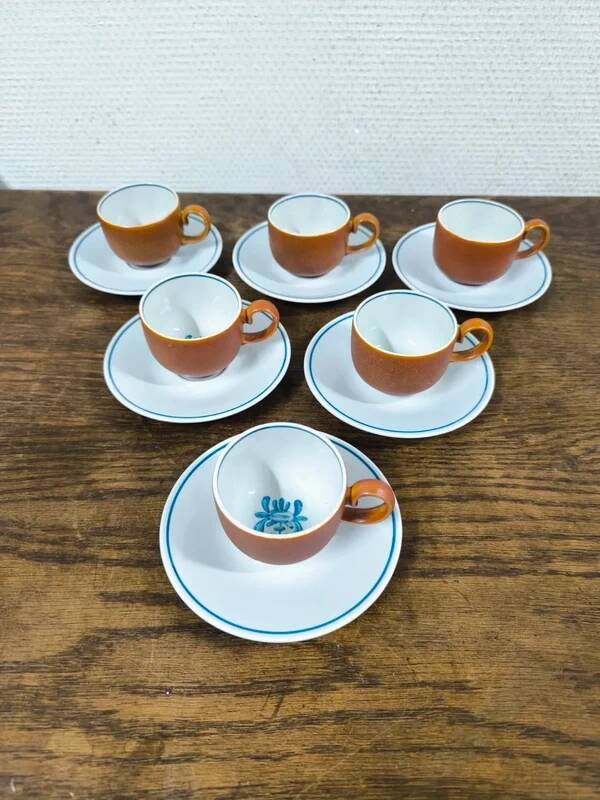 Ensemble de 6 tasses + sous tasse Villeroy et Boch Chekiang