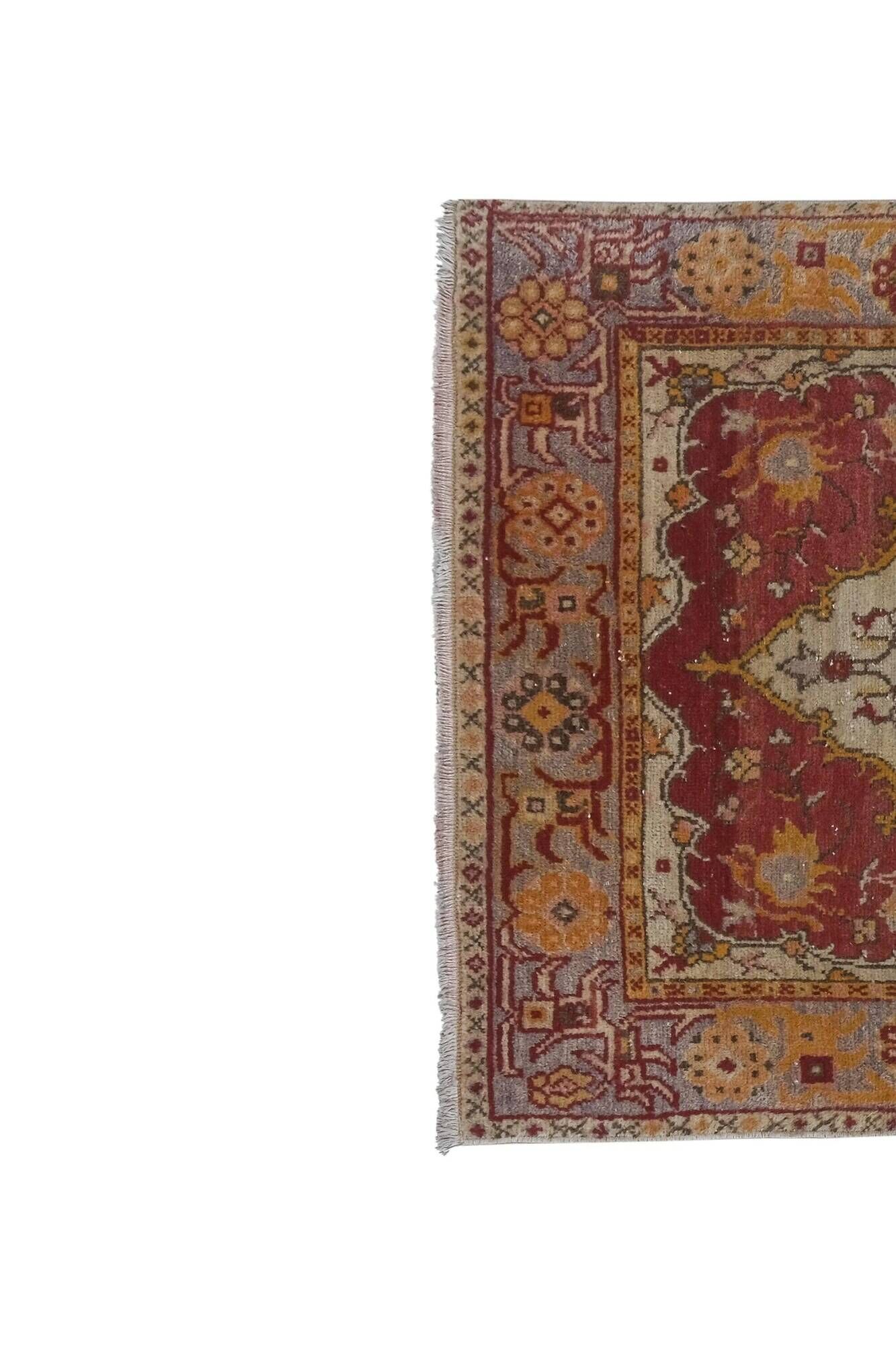 Tapis Oushak turc vintage 103x224 cm