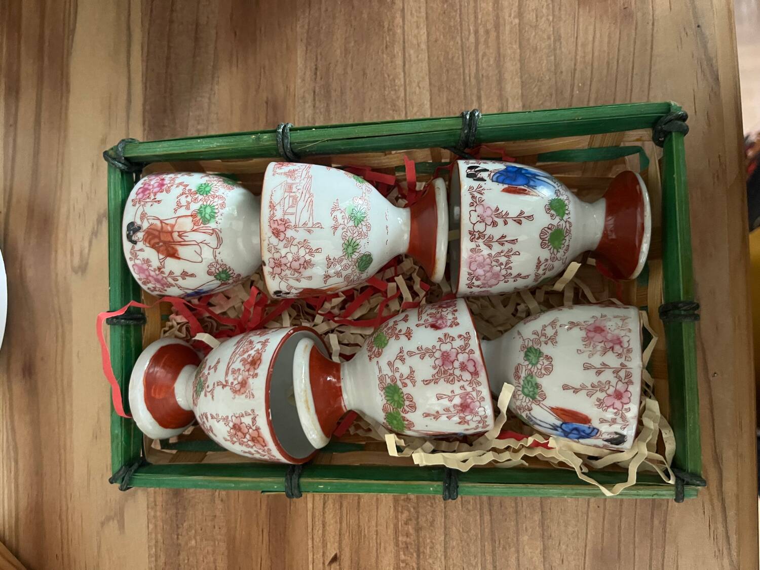 Set of 6 Vintage Japanese Egg Cups