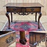 18th century English rustic console in chestnut and cherry
