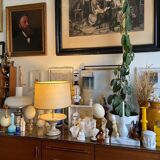 Lampe de table en travertin