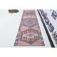 1970s Vintage Turkish Oushak Handmade Wool Cotton Pink Runner Rug 89x299