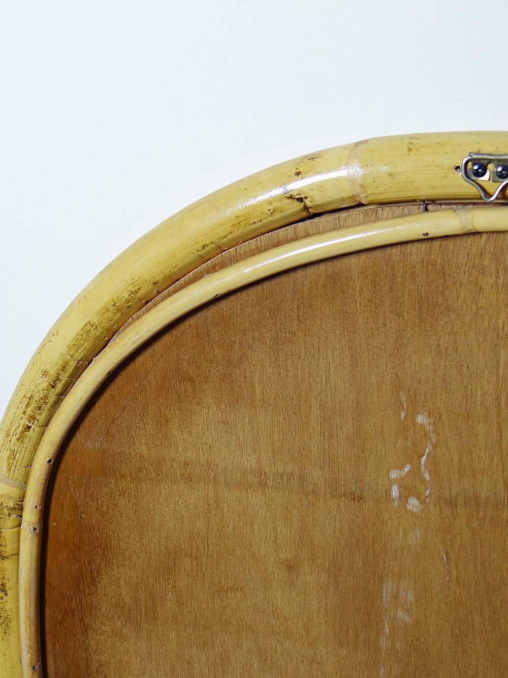 Large bamboo arch wall mirror, Italian, Riviera style, 1950s-60s.