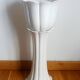Planter pot on stand in earthenware, vintage Italy