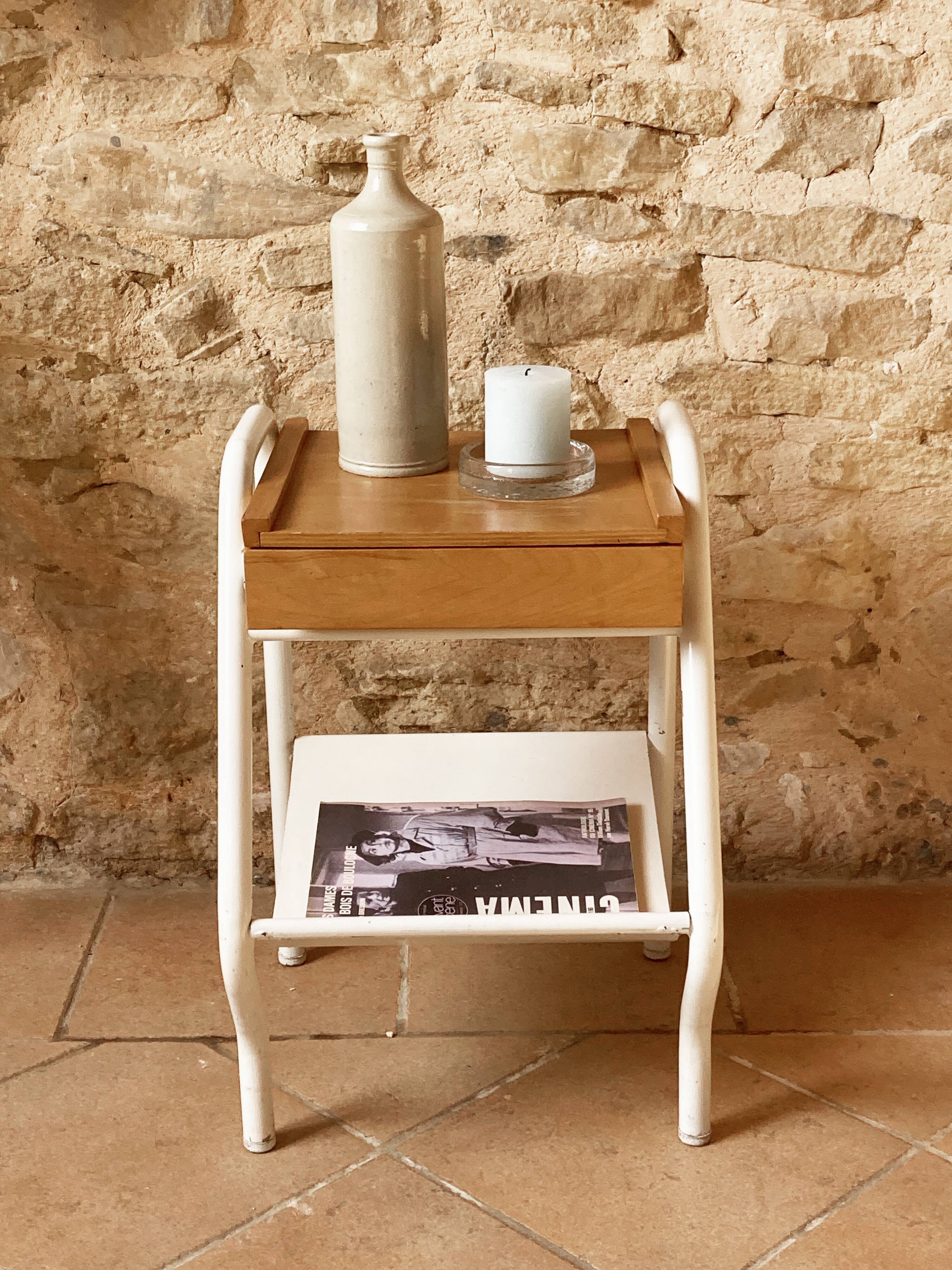 Bedside table attributed to Jacques Hitier, 1950s