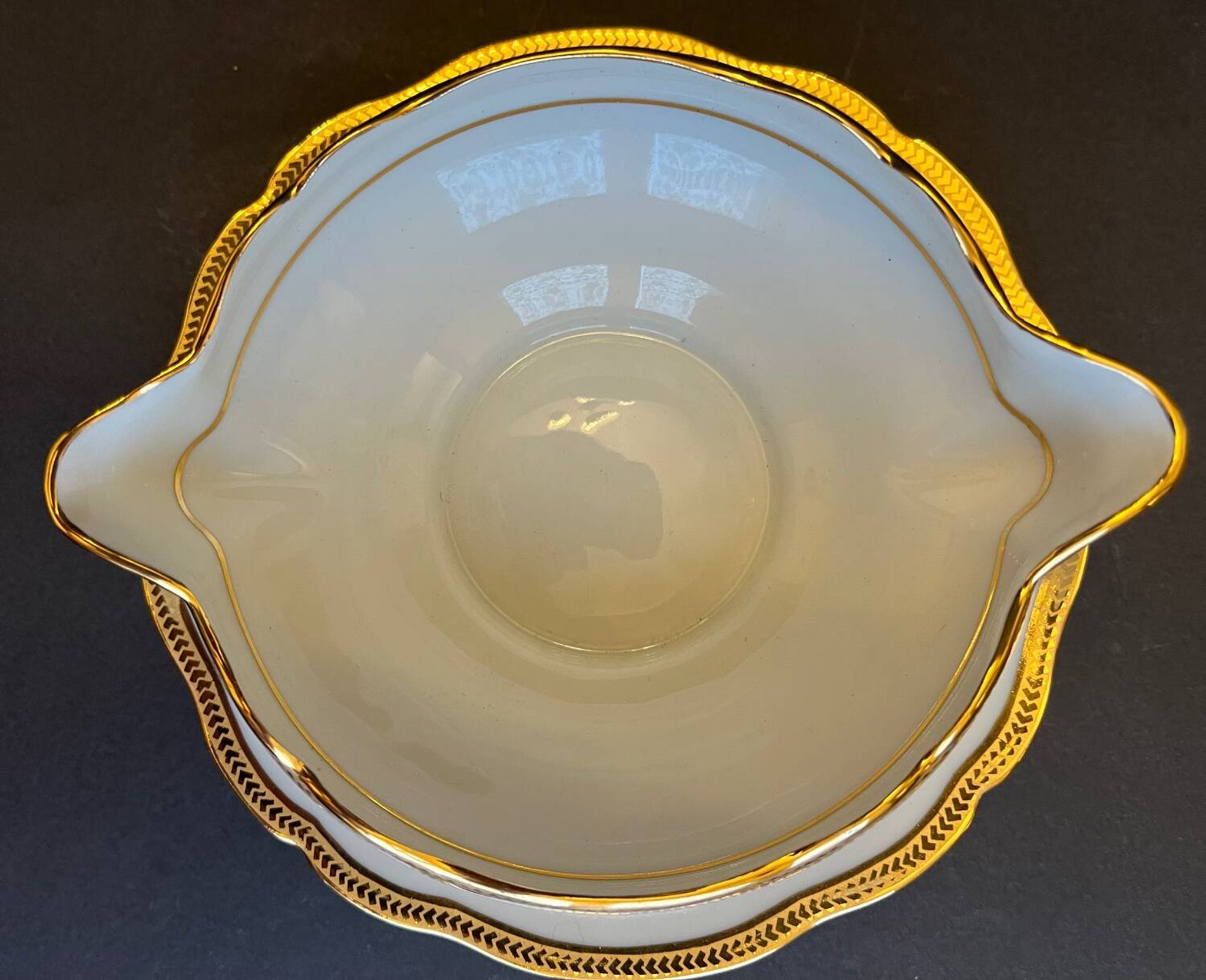 Chapus Limoges porcelain gravy boat