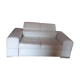 White leather sofa