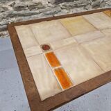 Ceramic and metal coffee table from the 60s Vallauris style