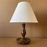 Small turned wooden lamp