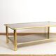 Golden brass coffee table
