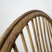 Quatre fauteuils en osier vintage, années 1970