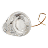 Sculptural Clear Crystal Glass Table Lamp by Schneider, France, 1950s