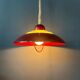 Red Scandinavian suspension lamp Space Age by Knud Christensen