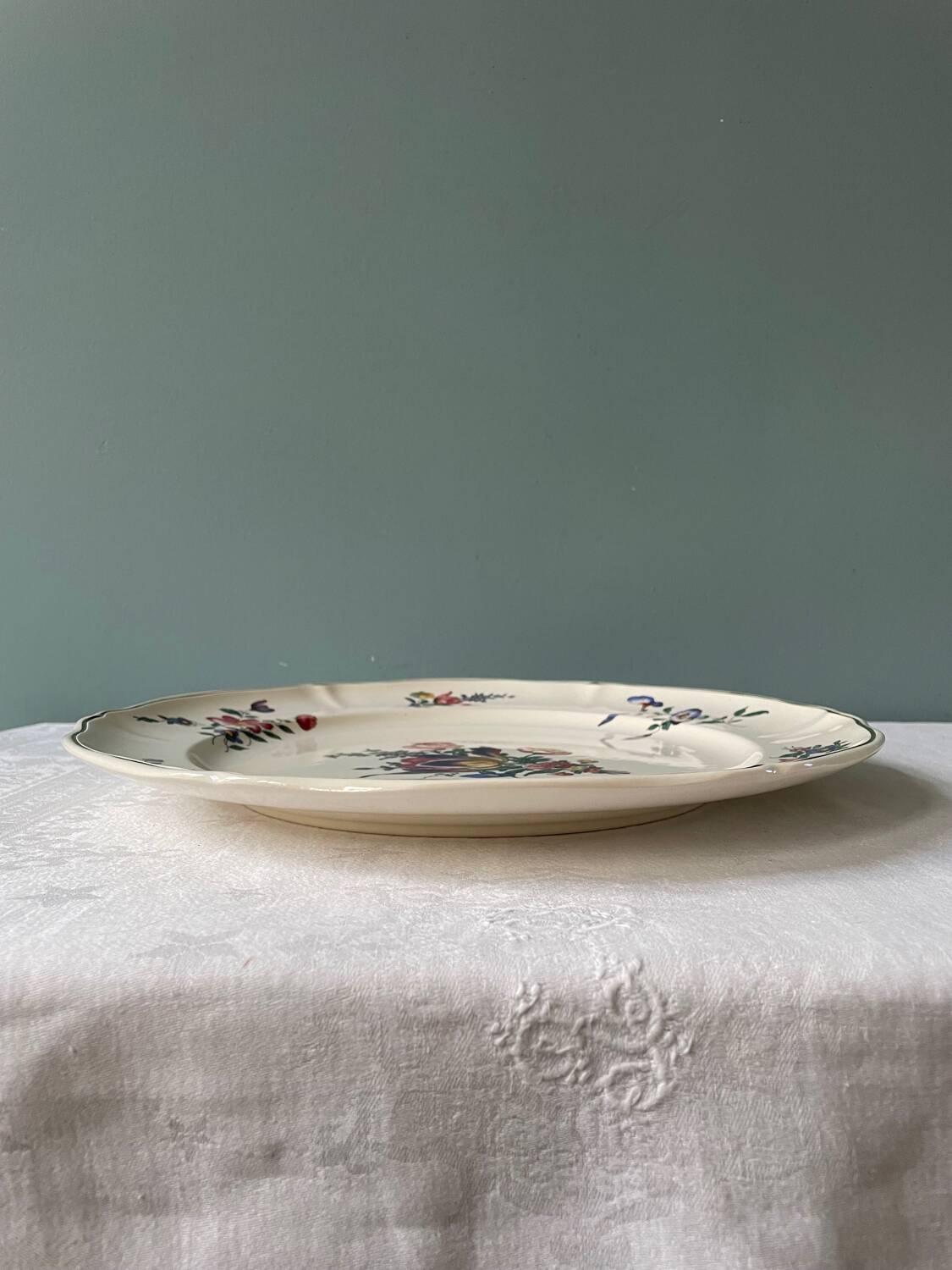 Paire de plats ronds Villeroy & Boch Mettlach Vieux Strasbourg