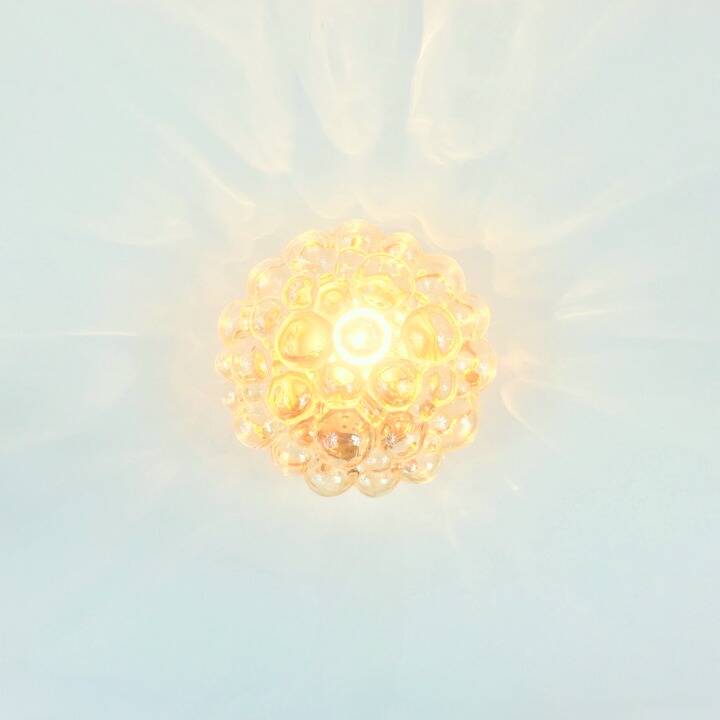 Mid-Century Modern Amber Bubble Glass Wall Light by Helena Tynell, 1960s
