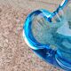 Cendrier en verre de murano de couleur bleue des années 50