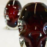 Pair of glass vases by Aseda, Sweden