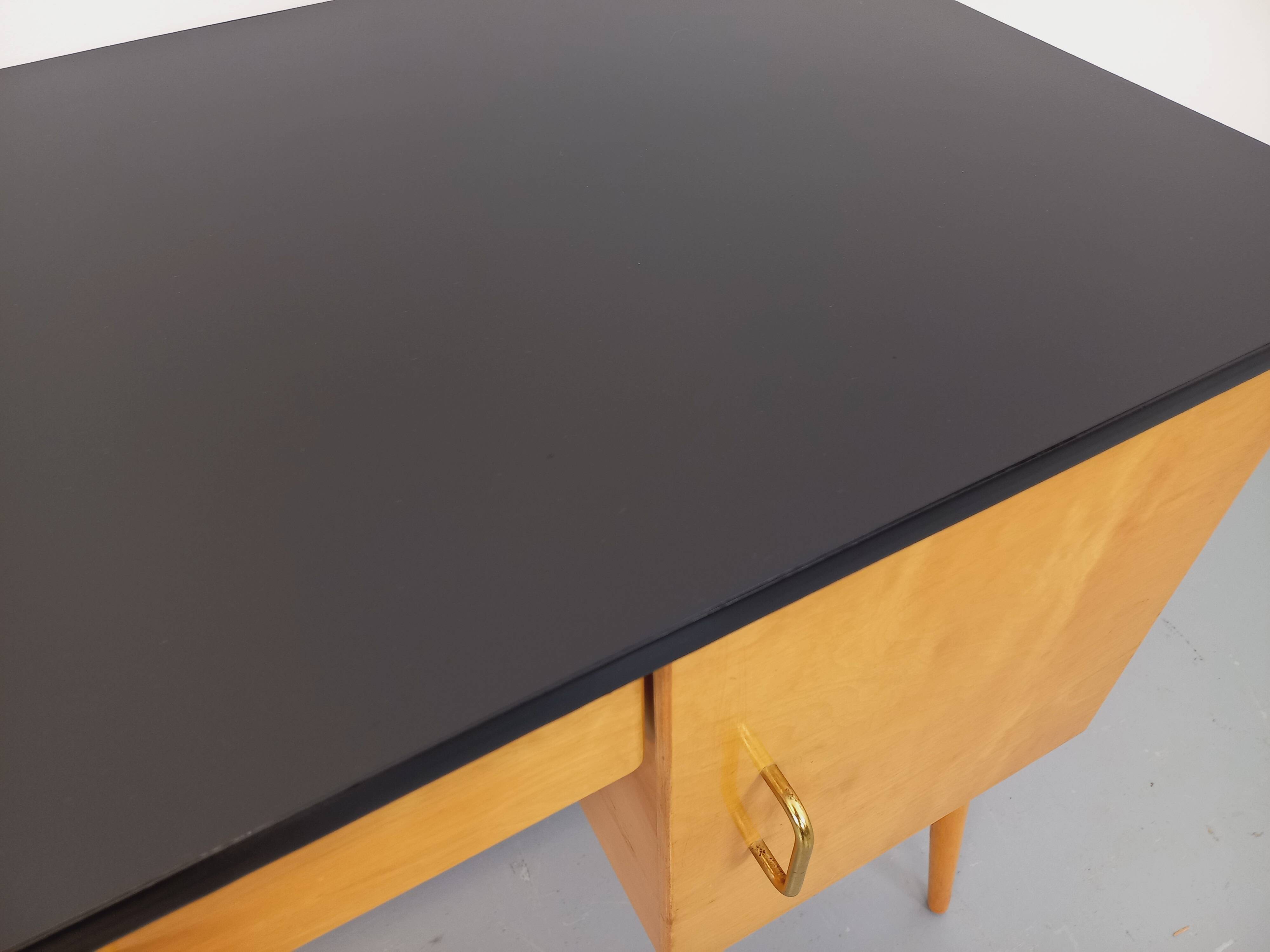 Baumann vintage wooden desk from the 1950s