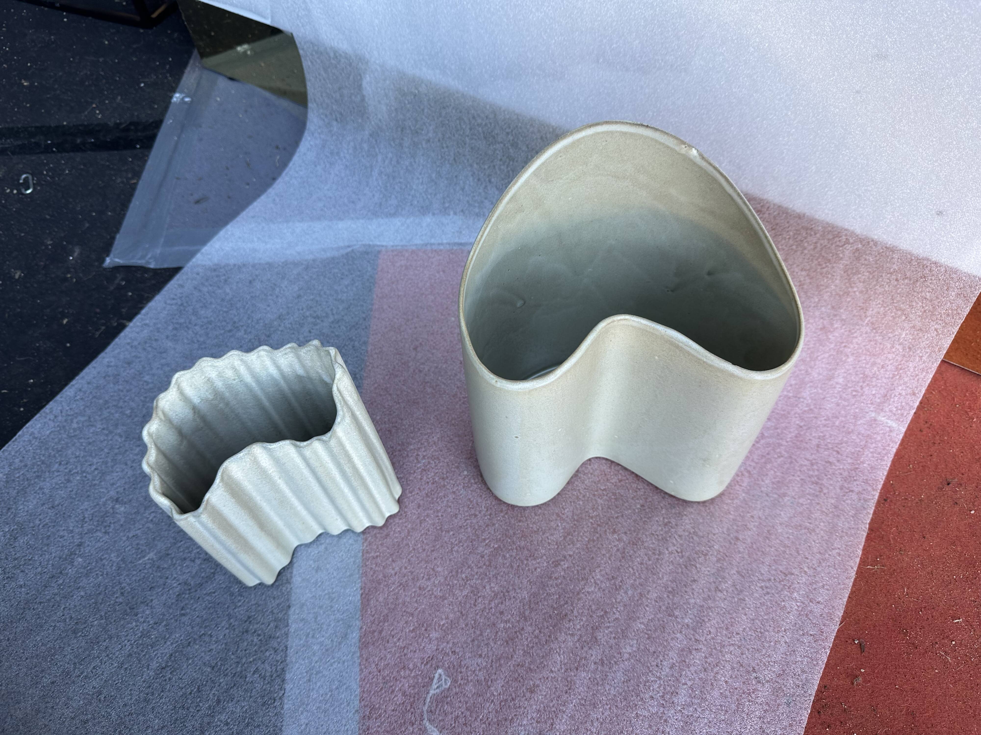 Pair of contemporary designer vases by Bloomingville