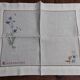 Embroidered placemats in vintage linen field flowers series of seven