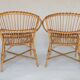 Paire de fauteuils rotin vintage
