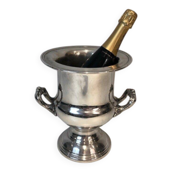 Seau à champagne en métal argenté