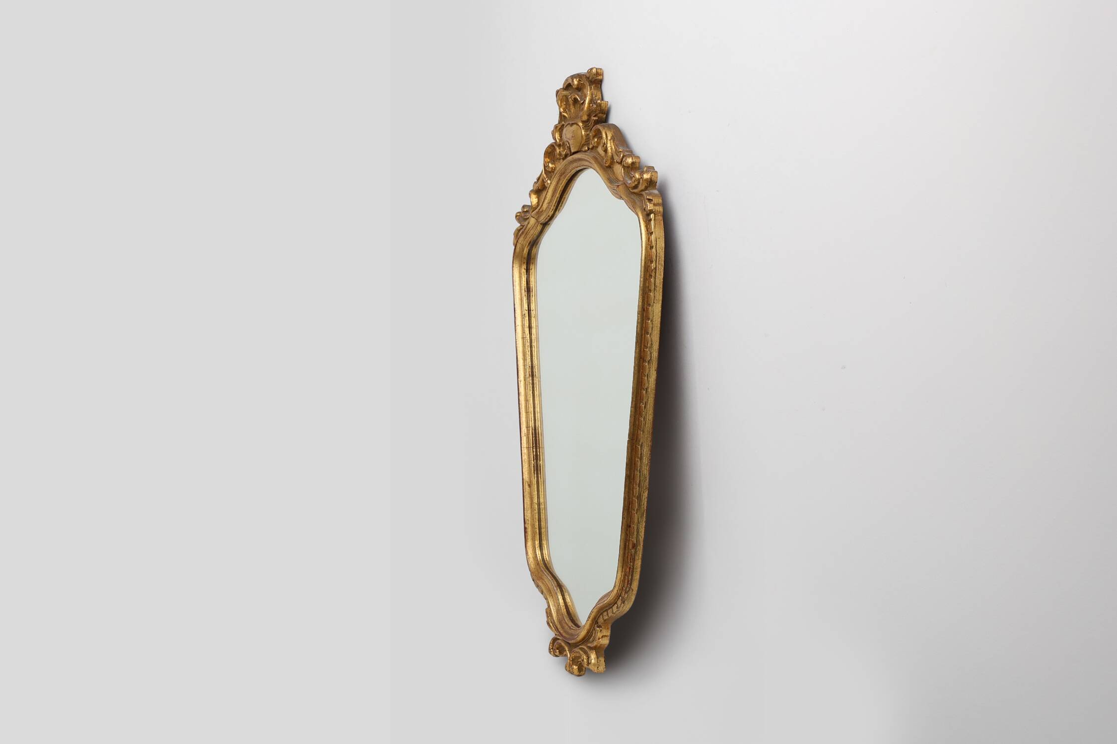 20th Century Baroque Louis XV-Style Giltwood Mirror, France