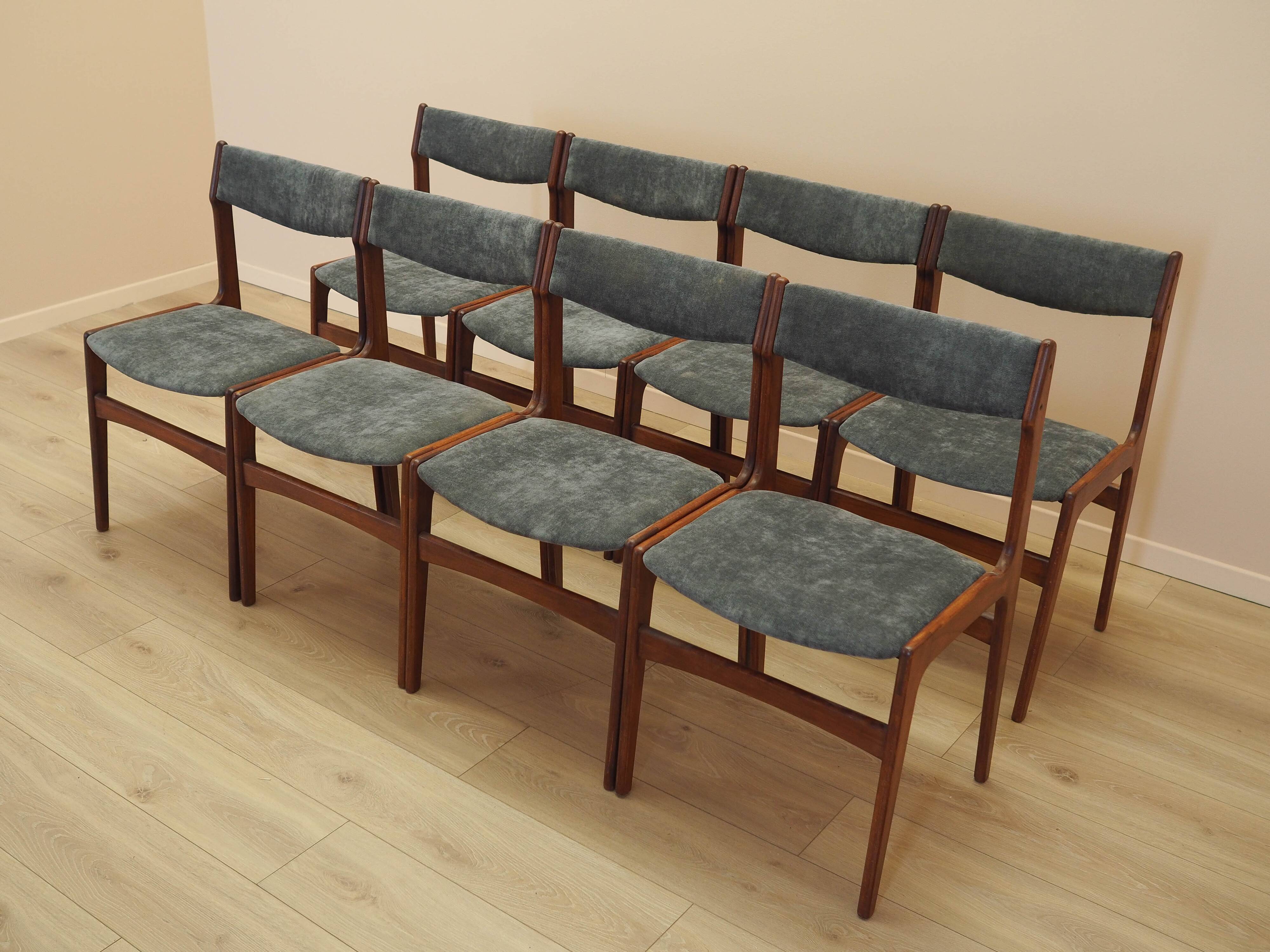 Set of four teak chairs, Danish design, 1970s, made in Denmark